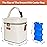 Mancro Breastmilk Cooler Bag with Ice Pack, Fits 6 Insulated Baby Bottles Up to 9 Ounce, Breast Milk Cooler for Nursing Mom (Cream)