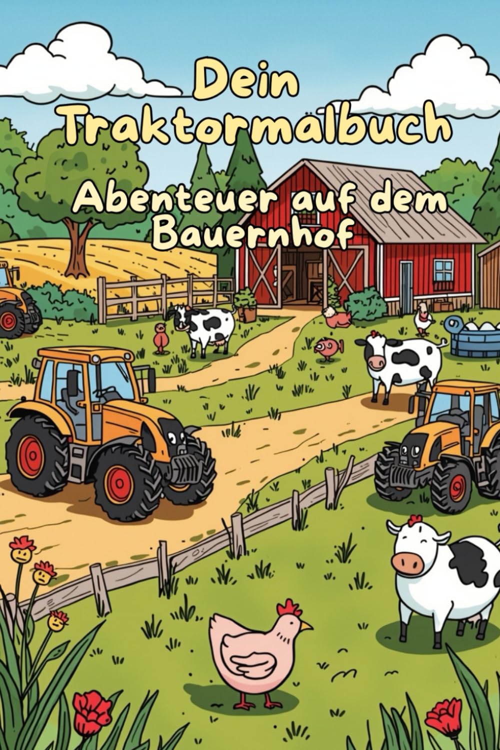Dein Traktormalbuch Abenteuer auf dem Bauernhof: Spielerisch ausmalen und die Welt der Traktoren entdecken