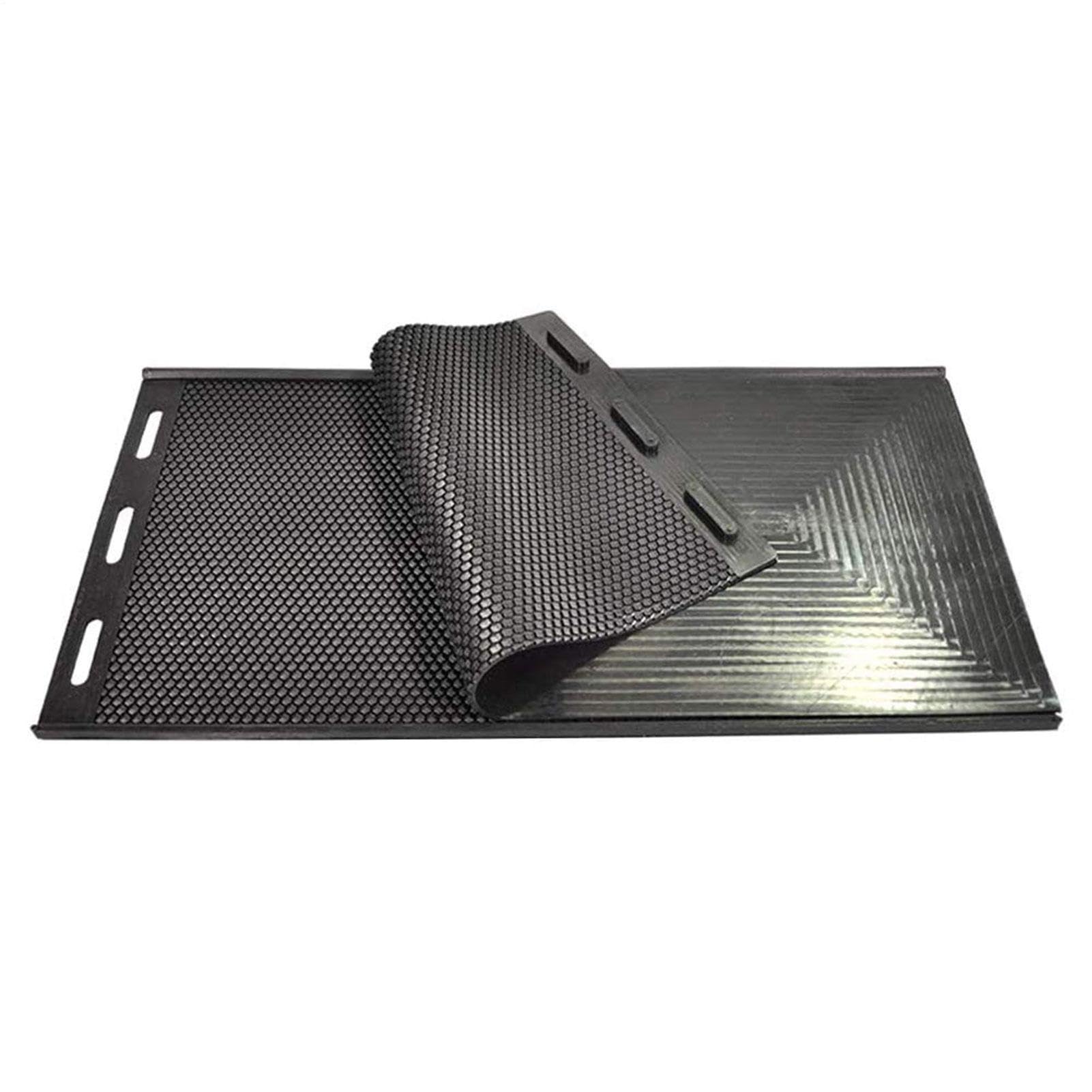 Beeswax Mold - Build Foundation Sheets For Brood Box Frames, jt Black Flexible Honeycomb Hexagonal Textured Grid, 2 Piece Set Multi Functional Component Bundle, Food Grade Supple Silicone Material Un