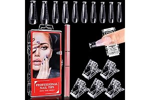 100 PCS MOLDE F1: Dual Nail Forms T Shape Gel Nail Mold