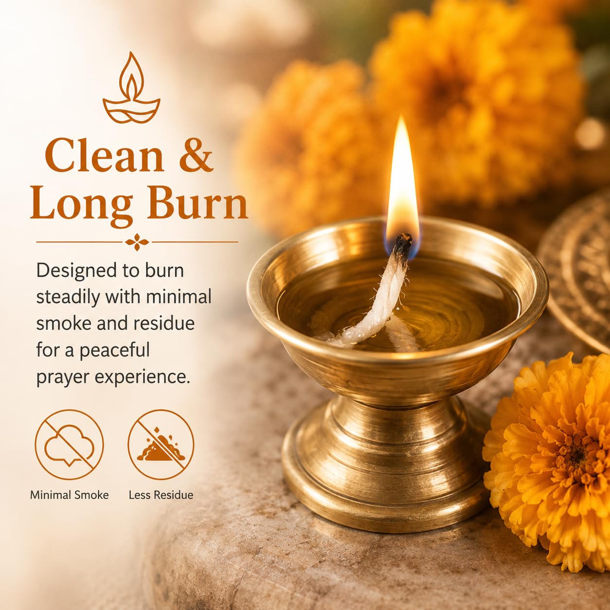 Blessora Desi Round Cotton Wicks Diya Batti - White Phool Rui for Pooja | Long Lasting Aarti Use | Temple Daily Worship (Pack of 300 Pcs) 1