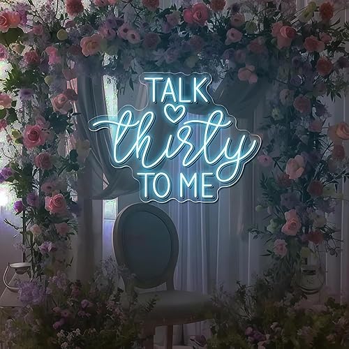 Miniatura 9 de Talk Thirsty To Me Neon Sign, Custom 30th Birthday LED Wall Light with Heart for Living Room, Playful Birthday Decor, Decorations for Her, Retro