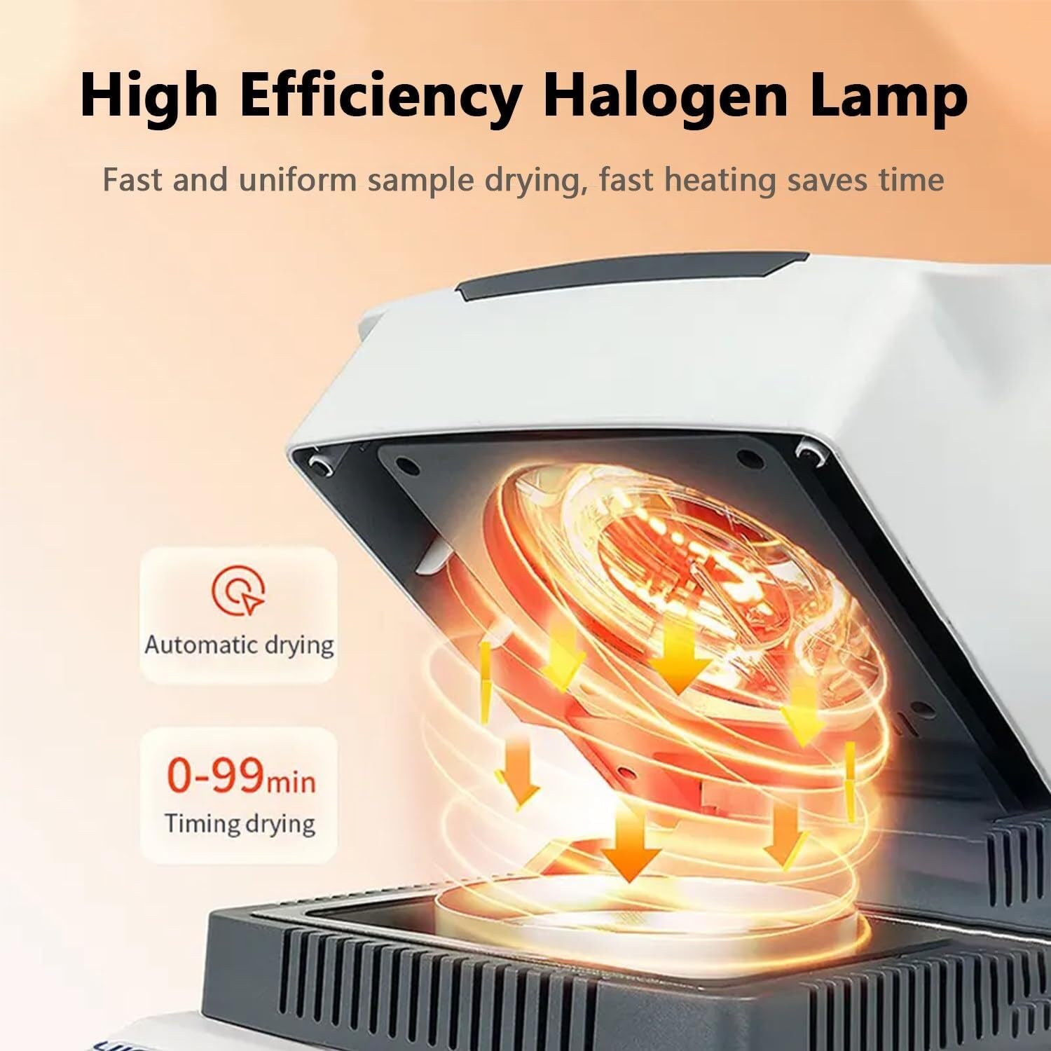 Medidor de humedad con pantalla táctil LED de 5.5 pulgadas, detección rápida, carcasa de aluminio, ideal para suelo y madera, tiempo de lectura de 3 a 5 minutos, lámpara halógena de calefacción
