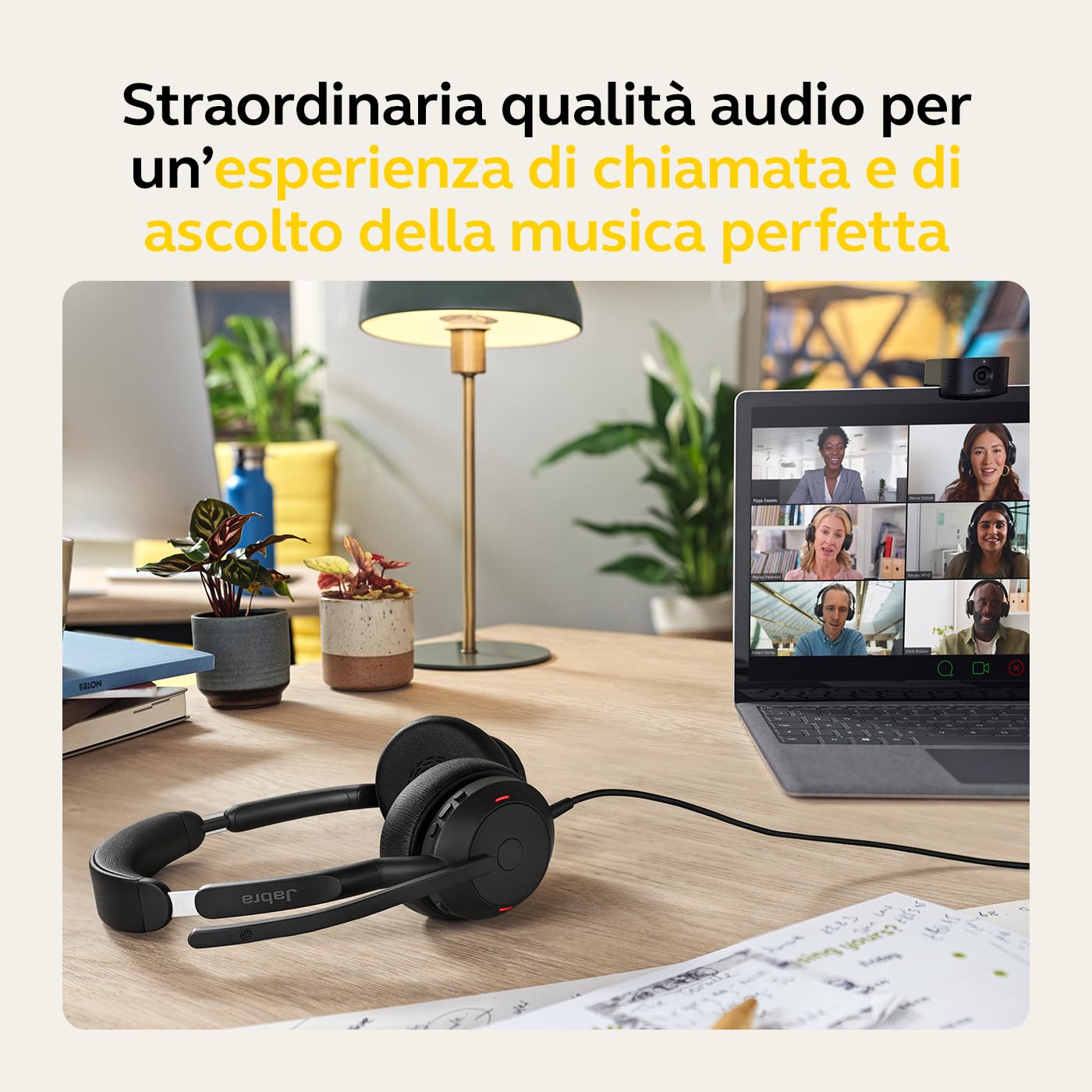 Jabra Evolve2 50 Cuffie Stereo cablate con Jabra Air Comfort, USB-A, Tutte le piattaforme, Stereo, Evolve2 50