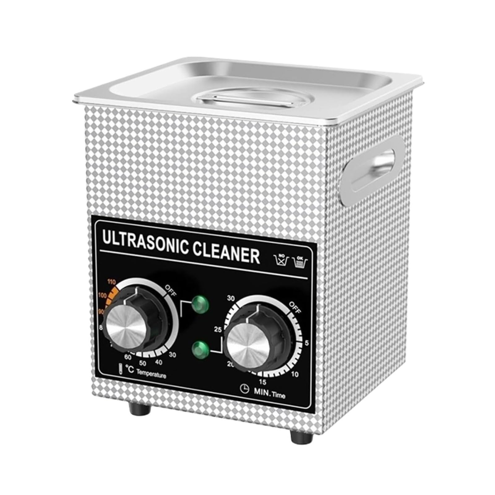 Limpiador de joyas, Limpiador Ultrasónico Portátil, 60W/120W, 2L, Con 2 Transductores, Perilla Calefactora De 40kHz, Joyería, Collar, Gafas, Cepillo Para Reloj, Limpieza,para retenedores