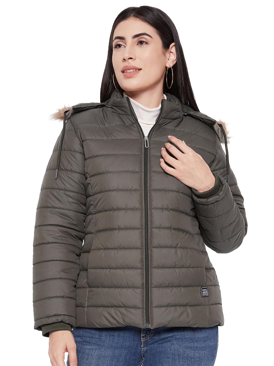 vero amore Women Winterwear Jacket-VEROAMOREWJ-2384-BEIGE-picture-6