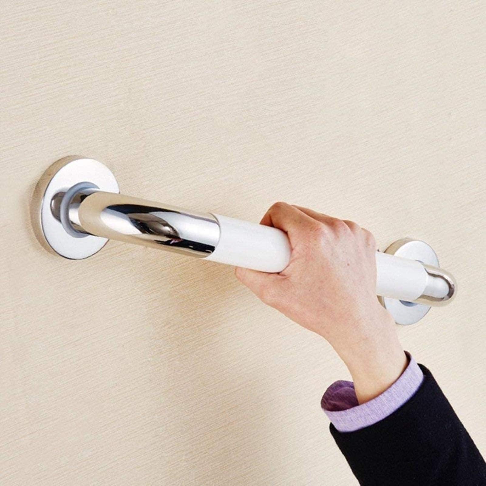 Barra De Apoyo For Baño, Pasamanos,Manija For Baño,Pasamanos For Ducha Y Pared,Barra De Apoyo De Cromo Pulido,Barra De Apoyo Segura, Pasamanos For Personas Mayores, Barra De Apoyo For Inodoro, (58 Cm)