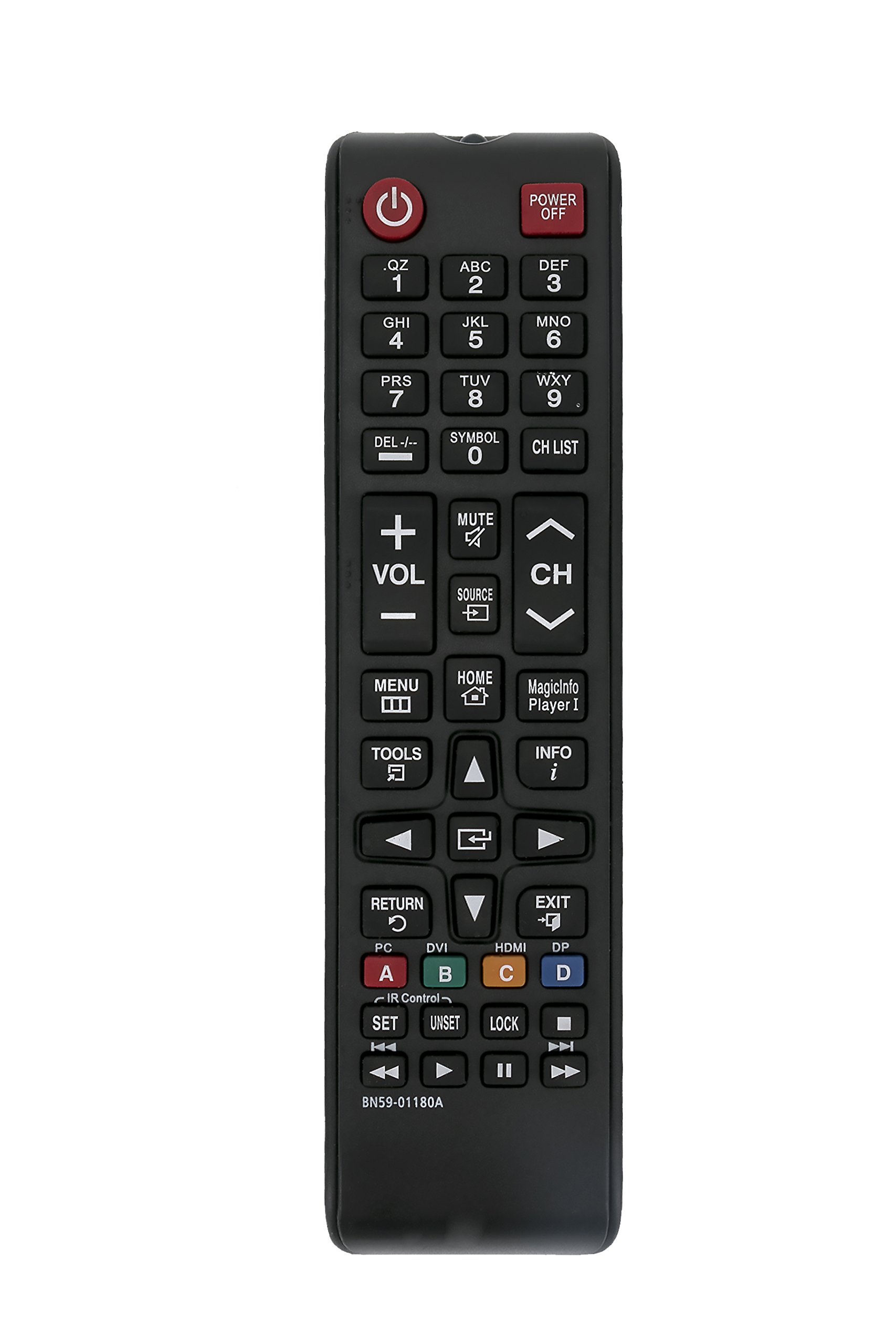 BN59-01180A Replaced Remote fit for Samsung LFD TV OH46F OM46F-K Oh55F OM55F OM46F OM55F-K OH75F QB43N QB49N QB55N QB65N QB75N QM43N QM49N QM55N QM65N QM75N DB10D DB10E DB22D DB32D DB32E DB40D DB40E