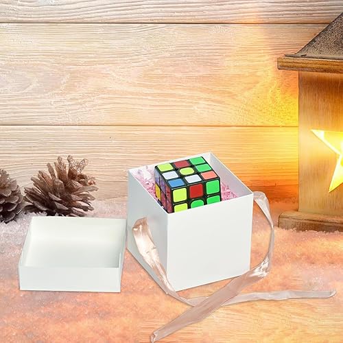 Vista 97 de Paquete de 12 cajas de regalo con tapas, cajas cuadradas anidadas con tapas para el día del padre, graduaciones, bodas, cumpleaños y Navidad, caja