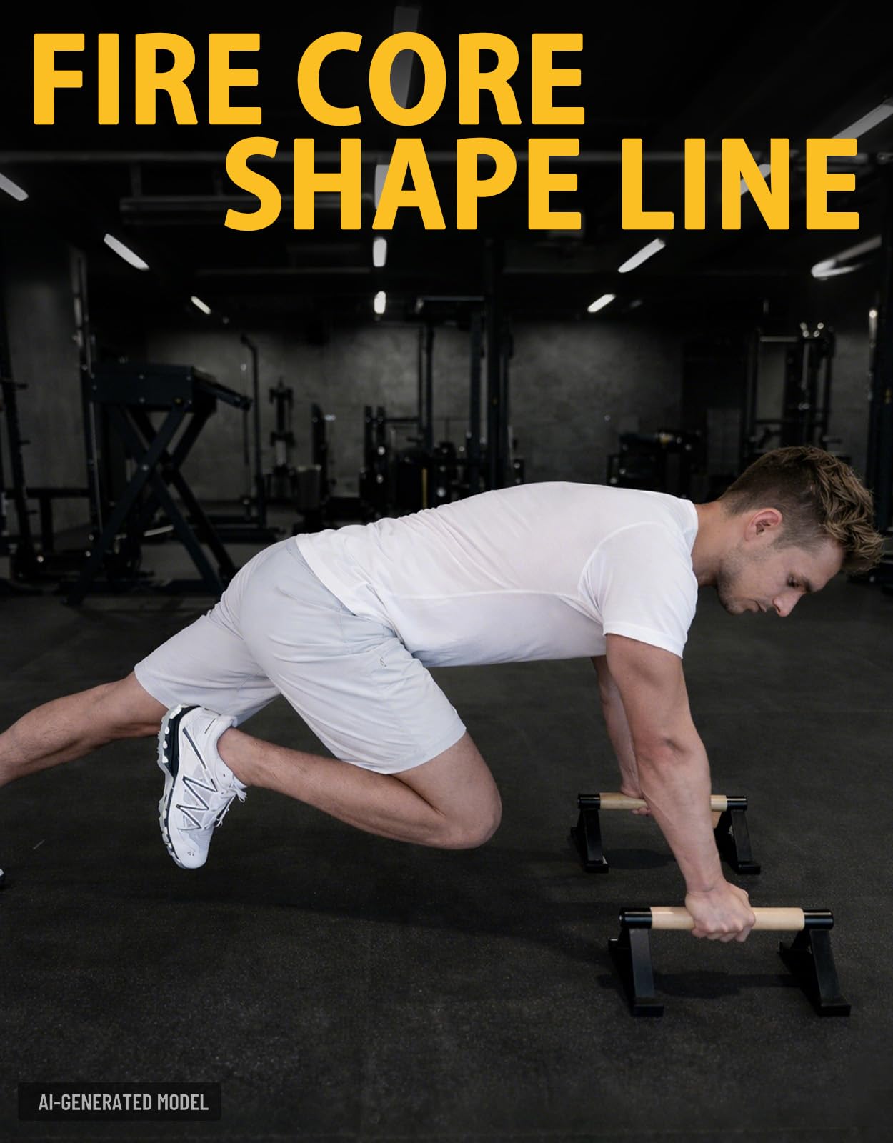 Barres de Pompes en Bois Lot de 2 Poignées de Pompes Antidérapantes Parallettes pour Calisthenics Musculation Handstand Training avec Cadre en Métal Supporte 250 kg