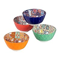 Henten Home Ciotole per Cereali Colorate, Ciotole per Zuppa Ciotole per Pasta Porcellana per 4 Persone