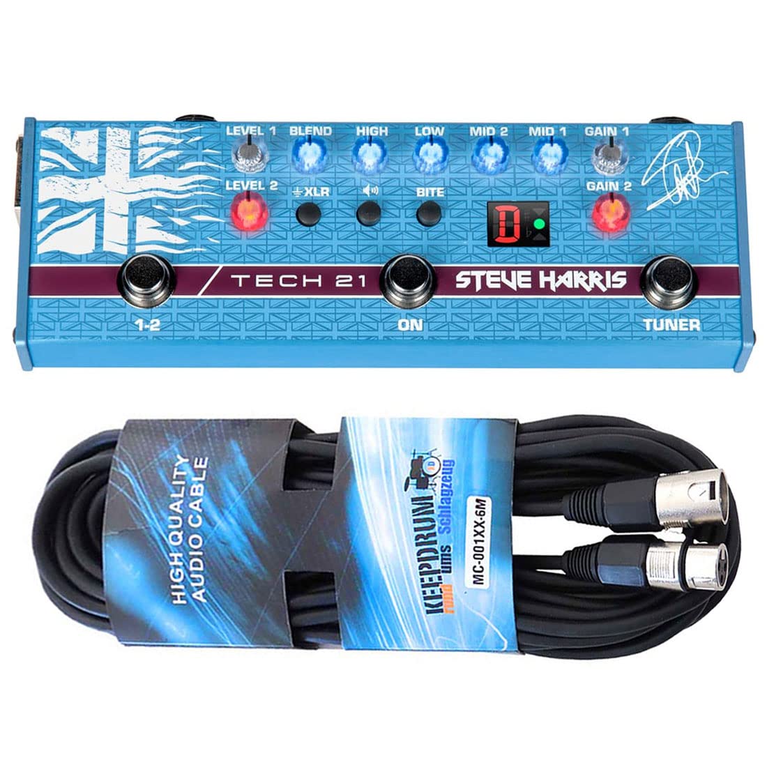 Tech-21 SH-1 Steve Harris Bass Sansamp Flyrig z kablem XLR