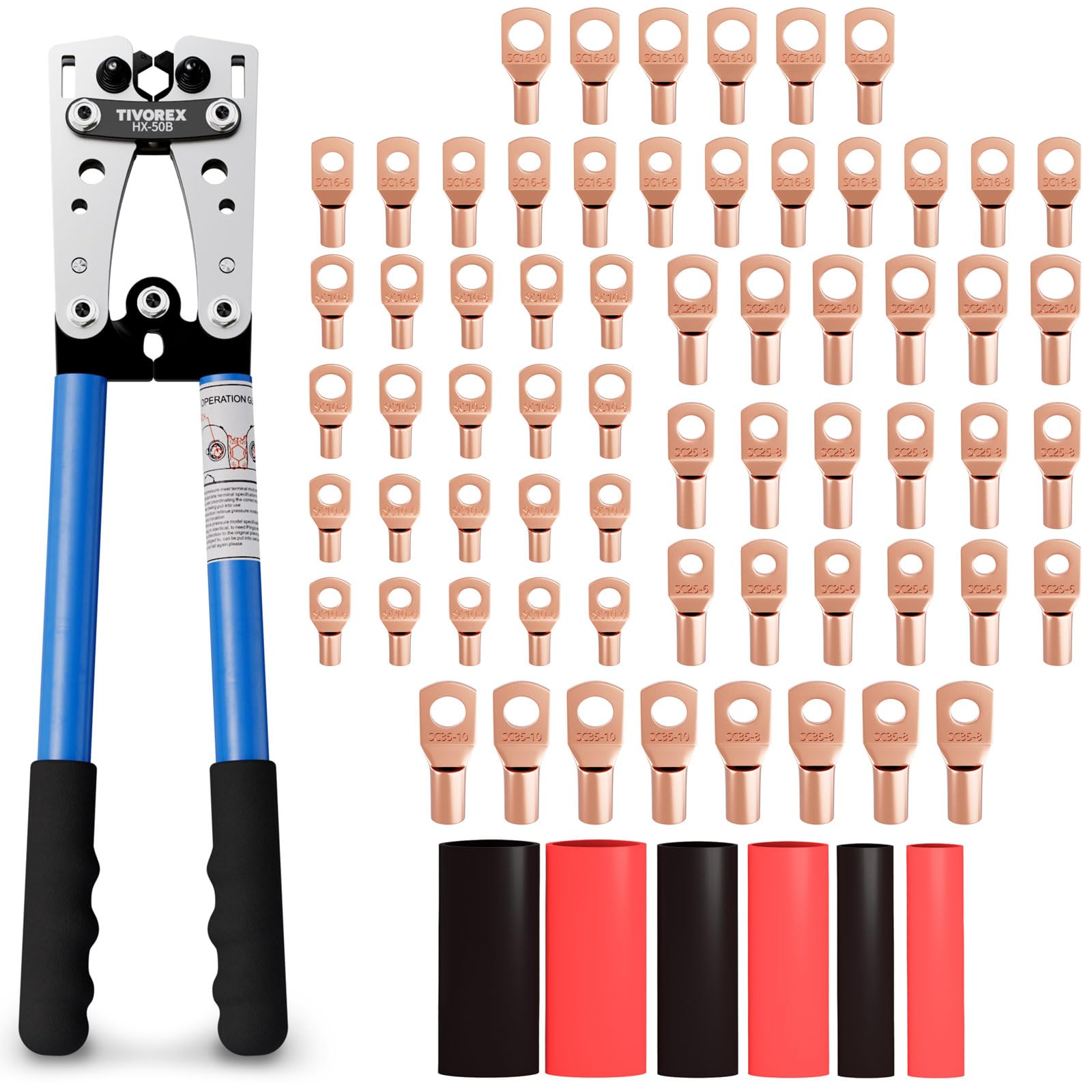 Battery Cable Crimper for AWG 10-1/0 by Tivorex