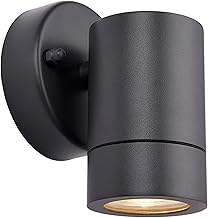 Palin Matt Black Steel External Outdoor Security GU10 Wall Spot Down Light IP44 Rated