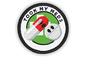 Adulting Merit Badge: Took My Meds Embroidered Iron-On Patch