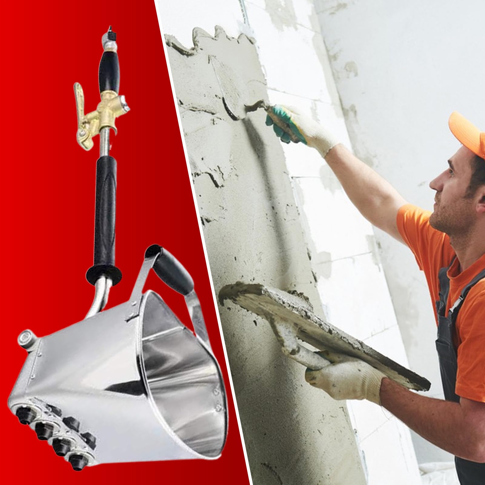 Pulverizador de cemento Equipo Multifuncional Herramientas Control Preciso | Pulverizador largo para pintar yeso laminado para Renovación de Paredes, Nivelación de Bases, Pintura de Casas y