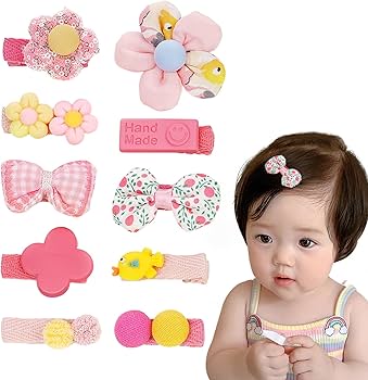 ベビーヘアクリップ　ハンドメイド　ヘアピン　ヘアゴム 大人気♡ 4点セット ベビーヘアクリップ ベビーヘアピン