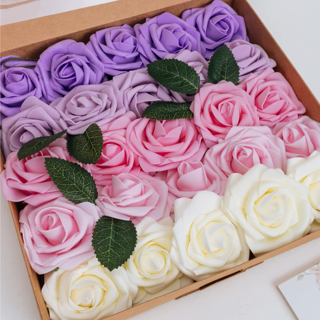 ZXH Bouquet di rose artificiali, bouquet di rose artificiali, bouquet fai da te, regalo d'amore