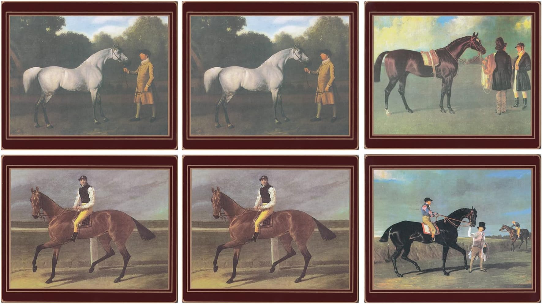 Lady Clare Traditional Tablemats Racehorses