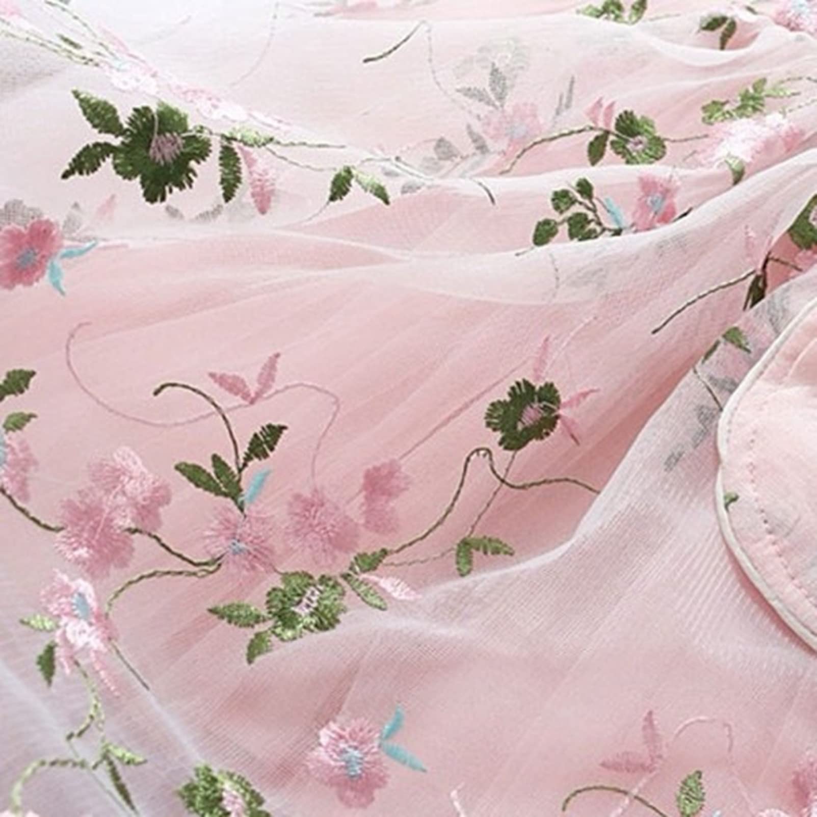 3 metri Tessuto di organza ricamato a fiori Tenda da cucito Gonna da tavolo Decorazioni for la casa Abito fai da te Tessuto di pizzo Tulle floreale