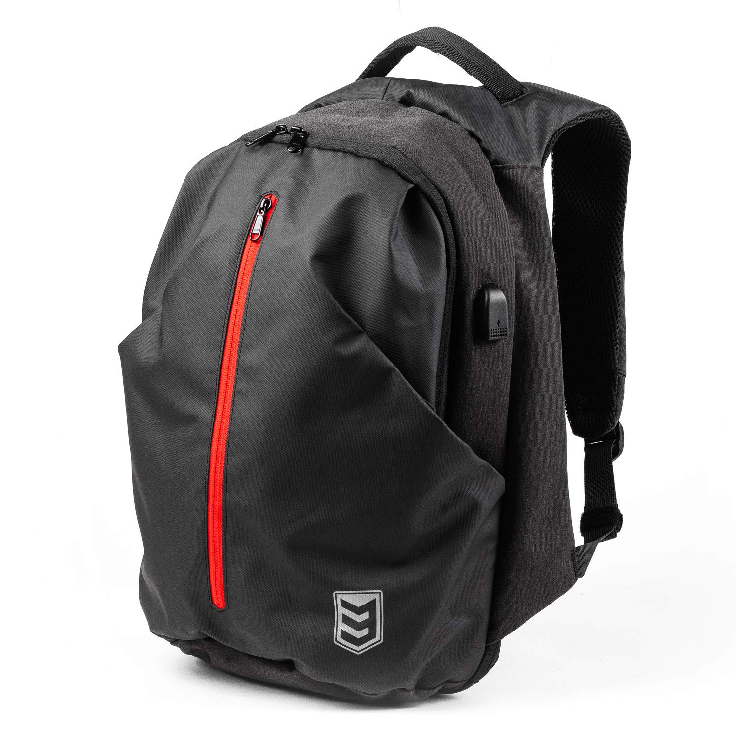 3V Gear Shield Redline Anti-Theft Backpack - Laptop and Tablet Backpack with USB Charging