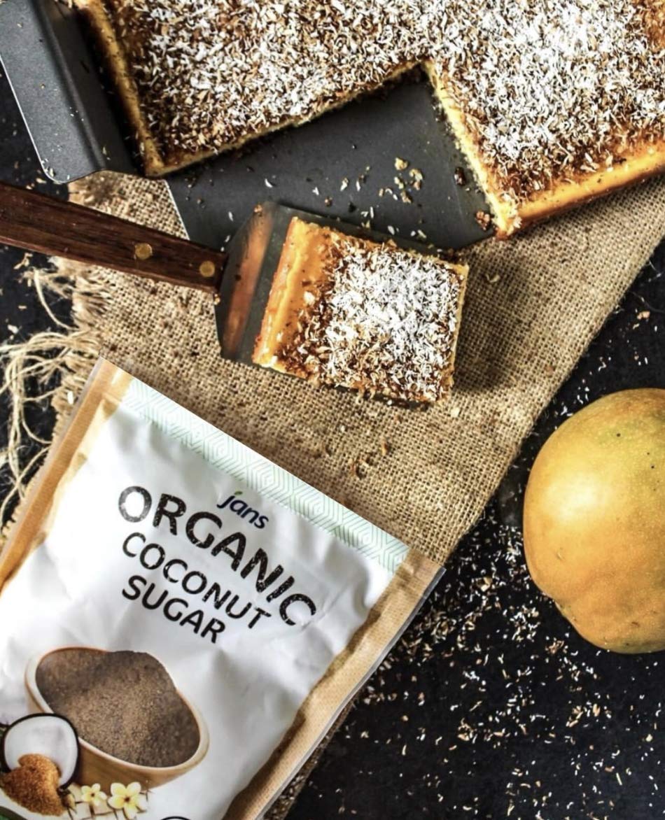 Jans Organic Coconut Sugar (Pack of 3) – Unrefined Natural Sweetener, Gluten Free, Non-GMO, Low Glycemic Coco Sugar – Organic Coconut Palm Sugar for Baking, Coffee, Tea & Cooking