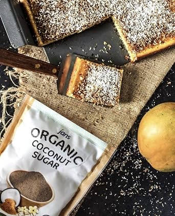 Jans Organic Coconut Sugar, Pack of 3, Unrefined Natural Sweetener | Gluten Free, Non GMO, Low Glycemic Coco Sugar, Coconut Palm Sugar for Baking, Coffee, Tea & Cooking, 100% Raw Vegan