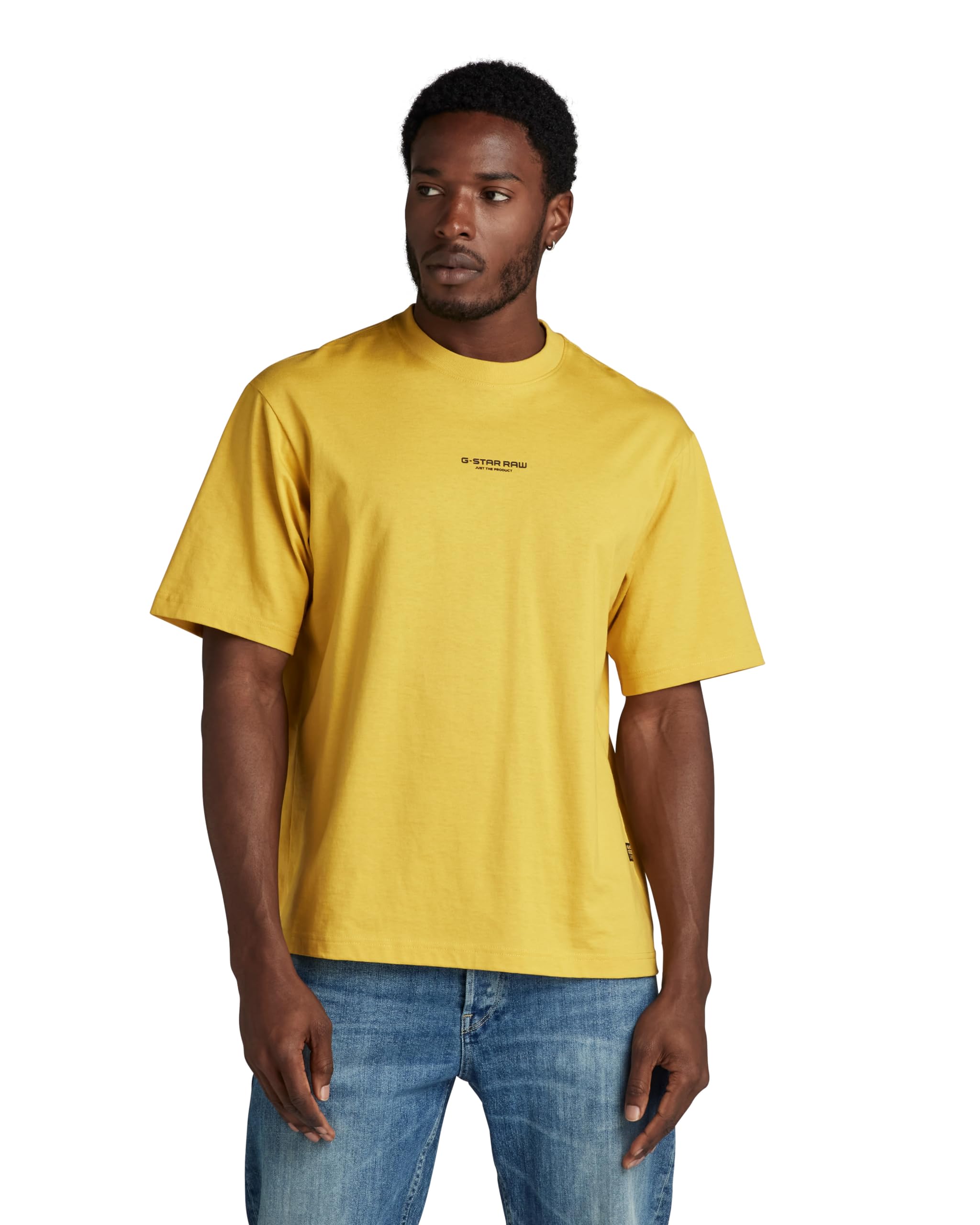 G-Star Men's Center Chest Boxy T-Shirt, Yellow (dk lemon D24780-C336-348), XS