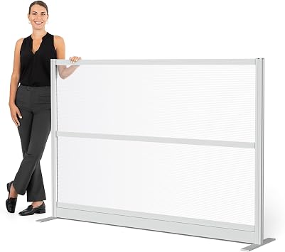 Stand Up Desk Store Modular Room Divider Wall, 70" W x 48" H | Aesthetic, Office Partition Walls & Cubicle Wall Dividers, Lightweight, Durable, Translucent