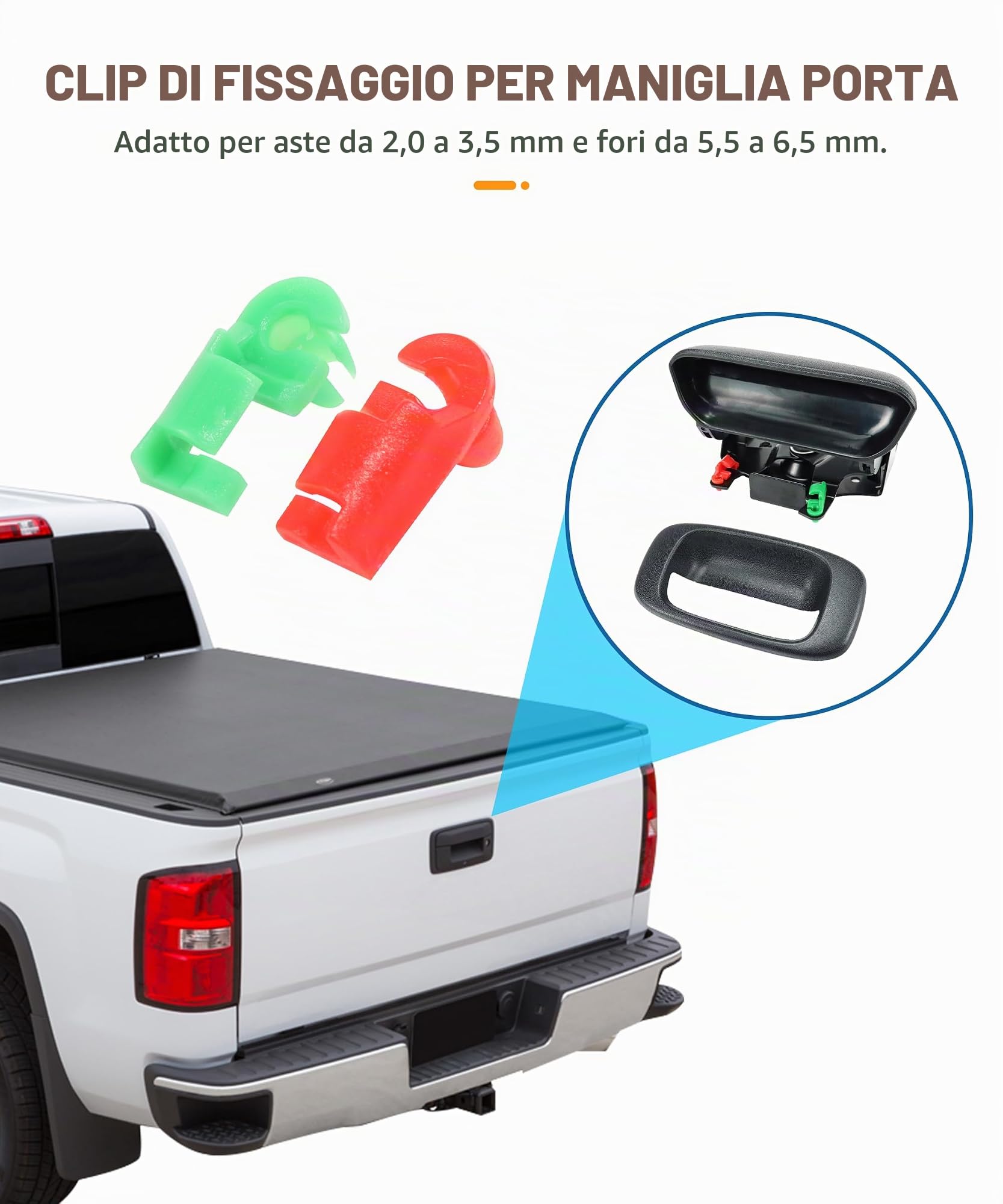 Flaconi 24PCS Clip di Fissaggio Della Serratura Della Portiera Dell'auto,Fissaggi Dell'asta Della Serratura Della Porta,Adatto per il Morsetto Della Leva Della Serratura Della Portiera Dell'auto