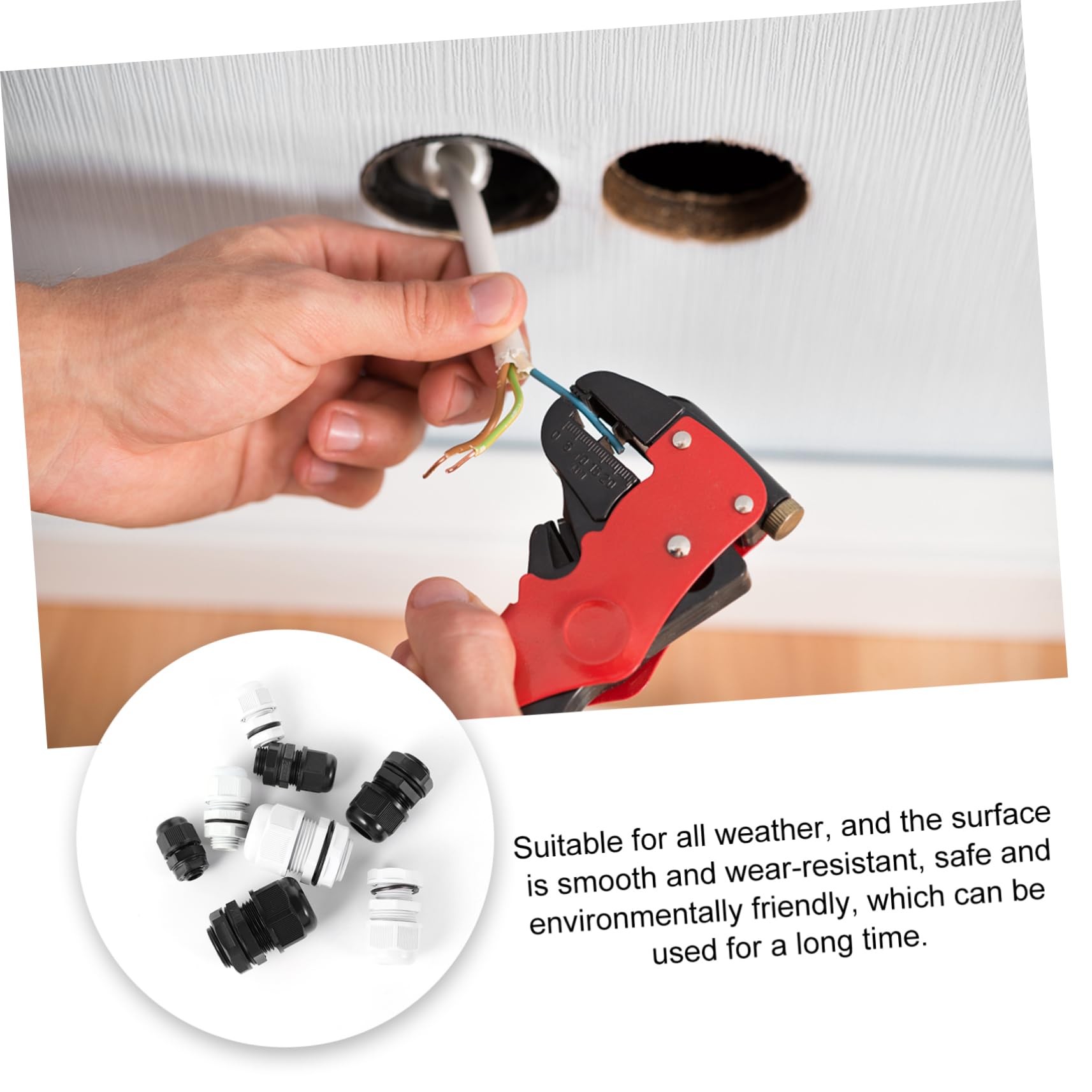 NUOBESTY 40 Prensaestopas Impermeables de Plástico, Protector de Cables, Alta Aislación y Resistente de 40° a 100°, para Conexiones Seguras