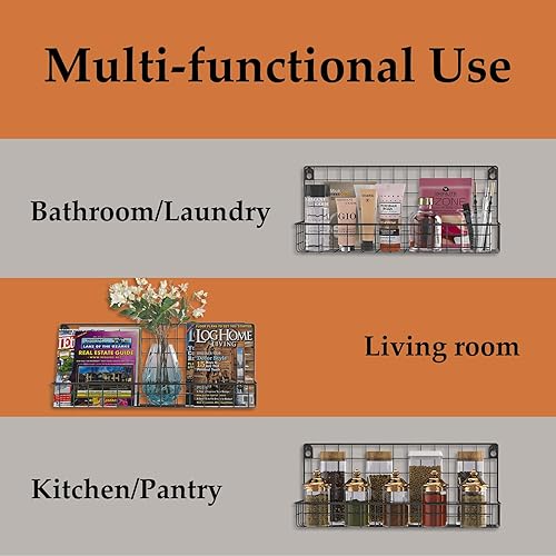 Miniatura 7 de X-cosrack Paquete de 4 estanterías de metal montadas en la pared, estantes flotantes para libros para niños, guardería, aula infantil, organizador