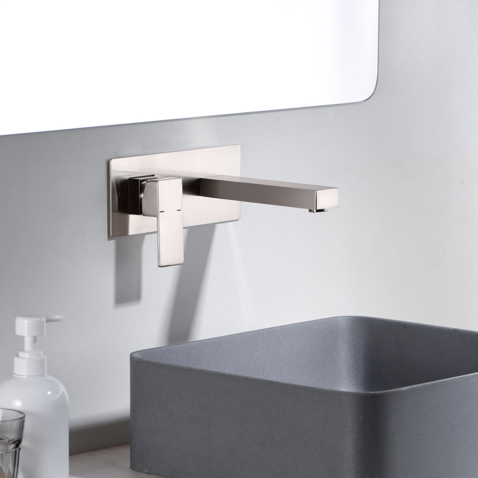Grifo de baño mural para zurdos S1389NI-LH + desagüe automático S7304N