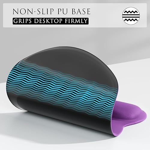 Miniatura 129 de MROCO Alfombrilla ergonómica para mouse con reposamuñecas de gel, cómoda alfombrilla de mouse con superficie de soporte de muñeca suave y base