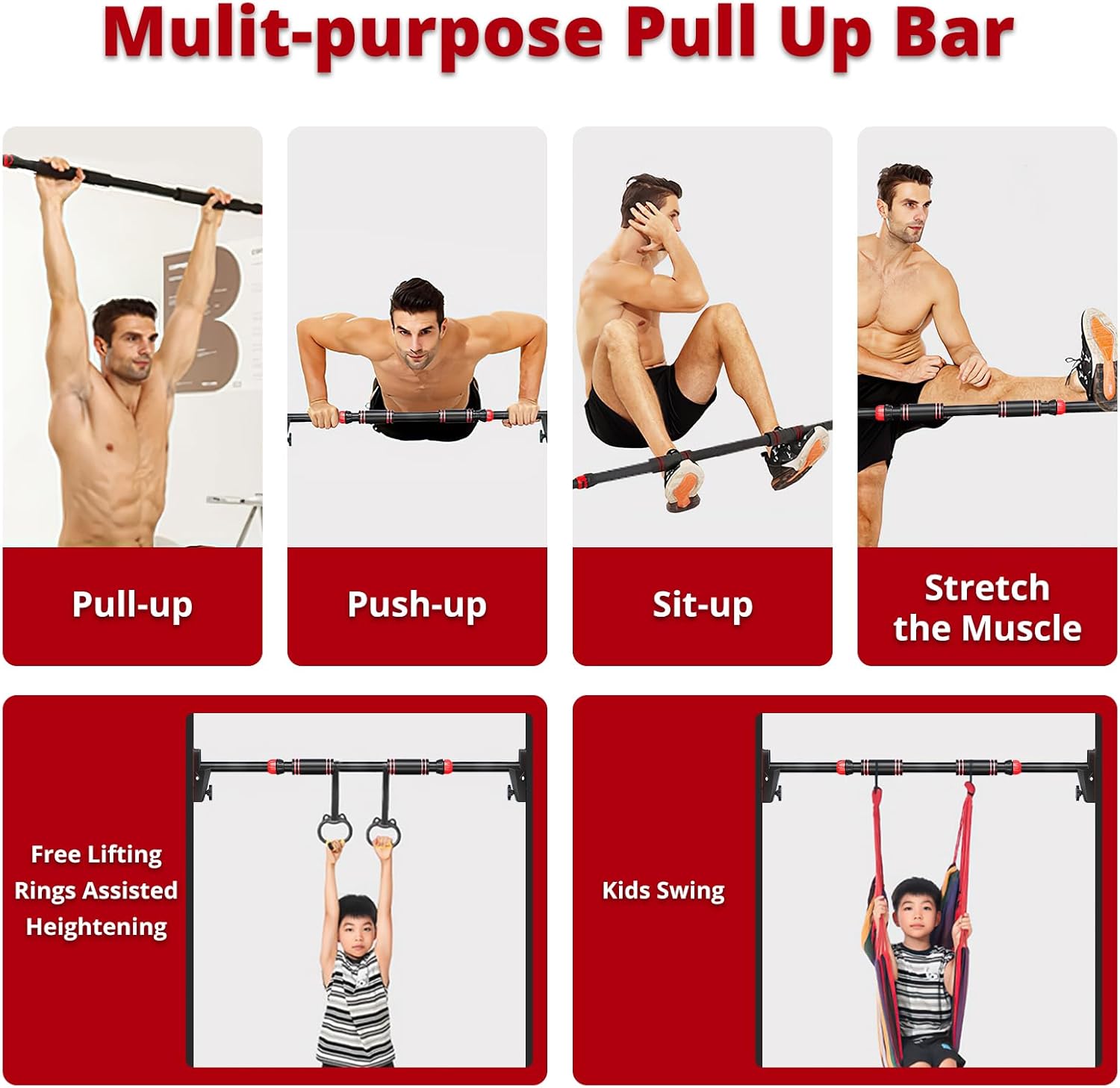 المتطور - قضيب سحب للمدخل ، قضيب تمارين الذقن في المنزل وصالة ... - view 4