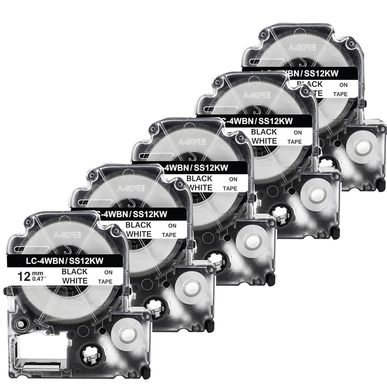 KingJim Tepra Compatible 0.5 inch (12 mm) White Tape SS12K Label Tape Tepra PRO Cartridge : Office Products