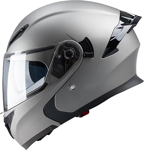 Casco integral para hombres y mujeres adultos con protector solar ahumado