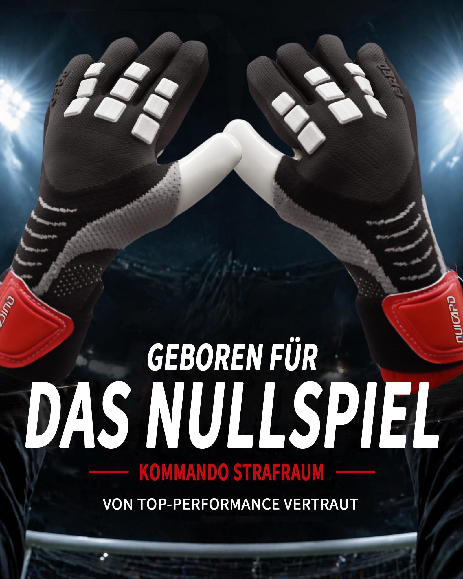 Gants de gardien de but de football pour enfants, adolescents et adultes avec paume en latex, forte adhérence, respirants, pour l'entraînement et le jeu, taille 6-9
