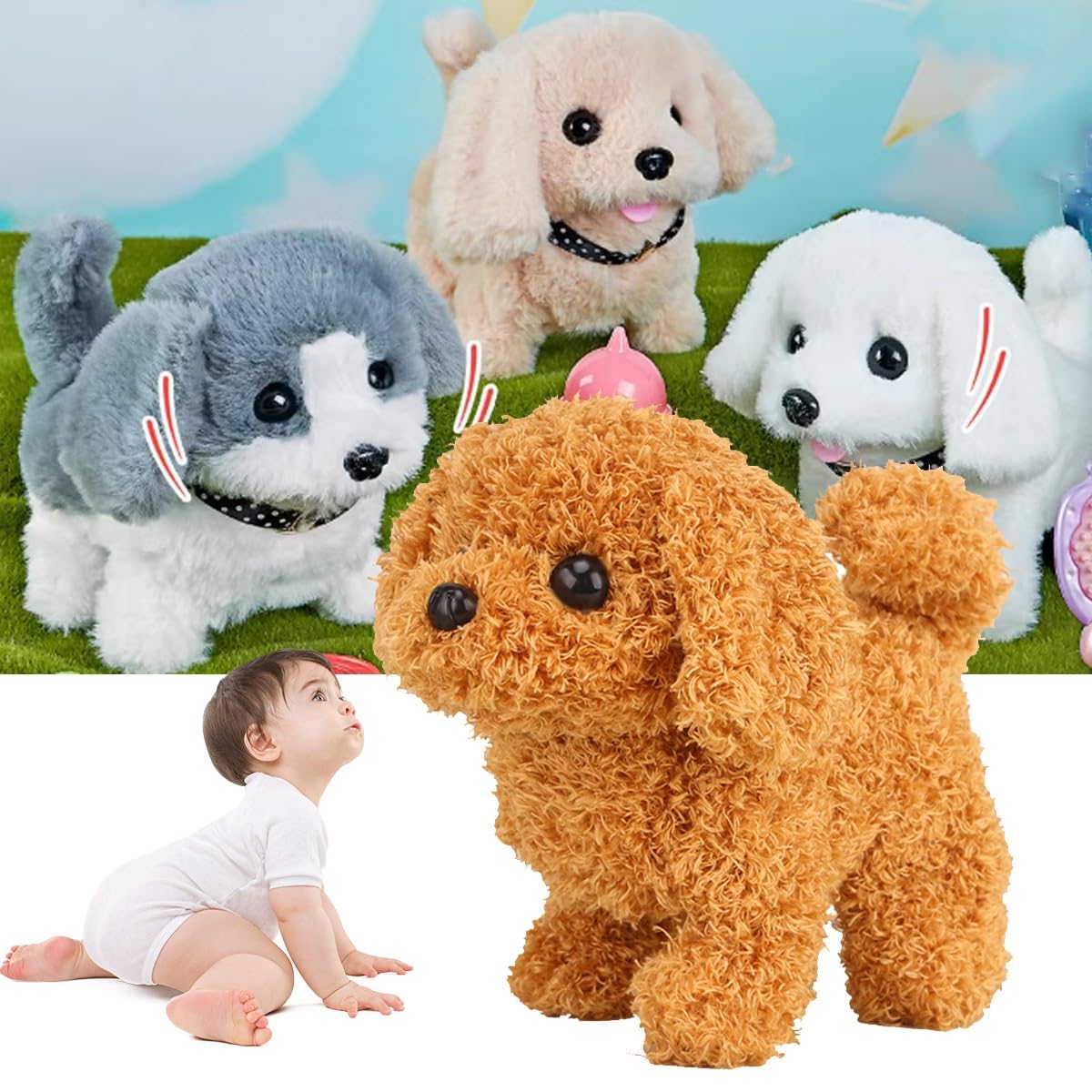 Amazon.co.jp: Nicoo - 私のリアルなロボット子犬、本物の子犬のように