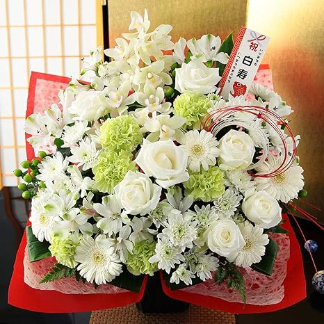 Amazon 祝 99歳 白寿の純白 豪華絢爛 おまかせアレンジ 生花 誕生日 ギフト プレゼント 花 記念 白寿 お祝い フラワーアレンジメント オンライン通販 Amazon 祝 99歳 白寿の純白 豪華絢爛 おまかせアレンジ 生花 誕生日 ギフト プレゼント 花 記念 白寿 お祝い フラワーアレンジメント オンライン通販