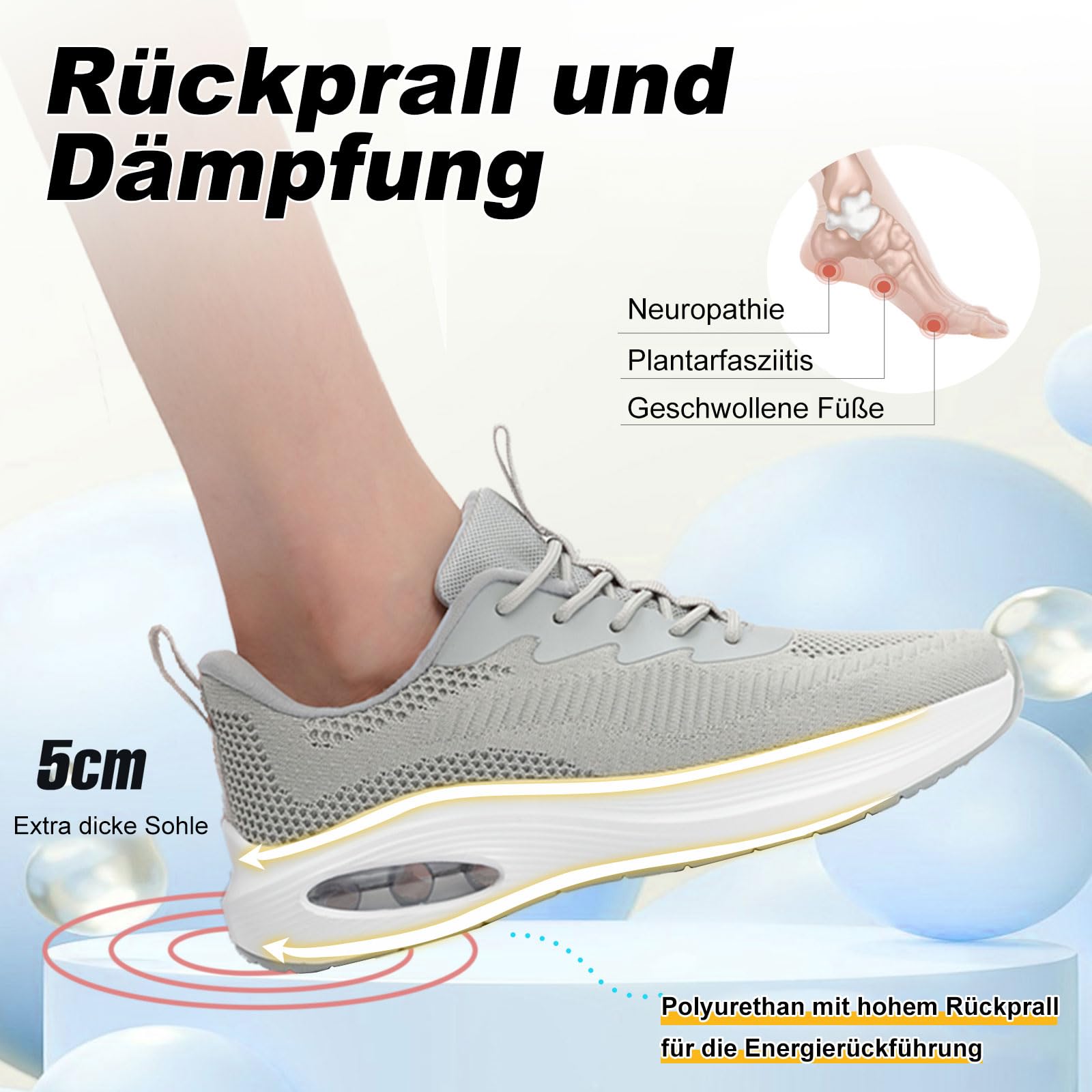 ZYEN Damen breite füße Schuhe, luftgepolsterte extra breite Schuhe, atmungsaktive Sportschuhe, leichte und Bequeme Damen-Laufschuhe, Sneaker für das Training im Fitnessstudio