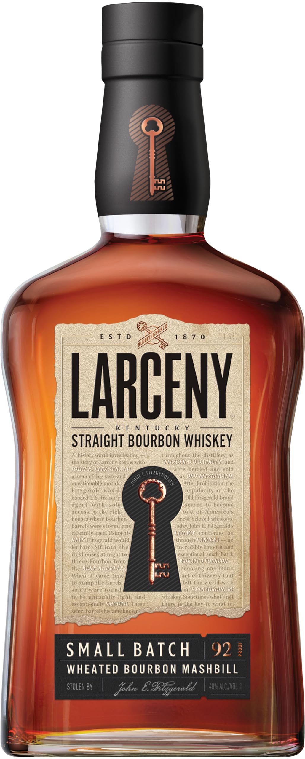 Larceny Kentucky Straight Bourbon Whiskey | 70cl | 46% ABV | Award Winning | Small Batch | Wheated Bourbon |