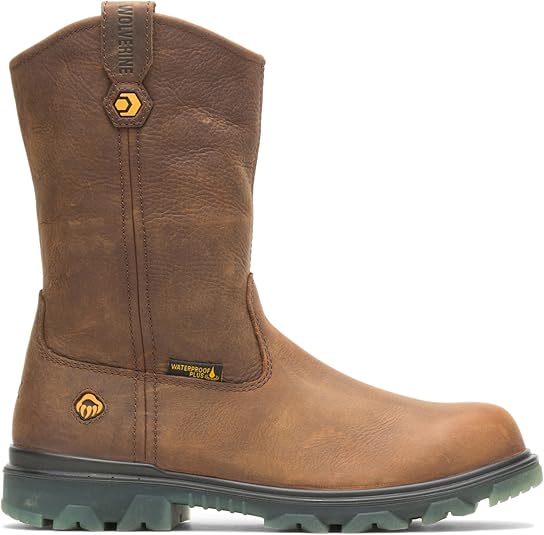 Amazon.com | Wolverine Men's I-90 Waterproof Composite-Toe Wellington  Construction Boot, Brown, 8 M US | Industrial \u0026 Construction Boots