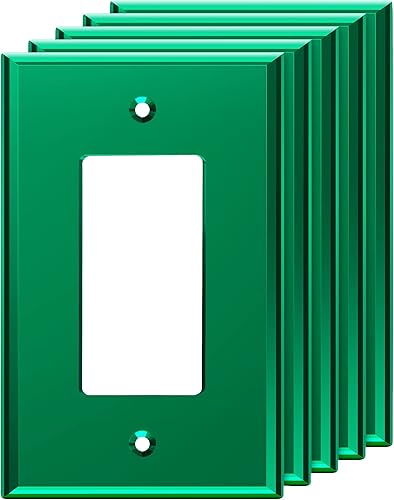 Vista 58 de LIDER LWP-31O-ABK, placa de pared decorativa de acrílico reflectante, placa de interruptor de luz espejada, cubierta de salida de plexiglás, vidrio