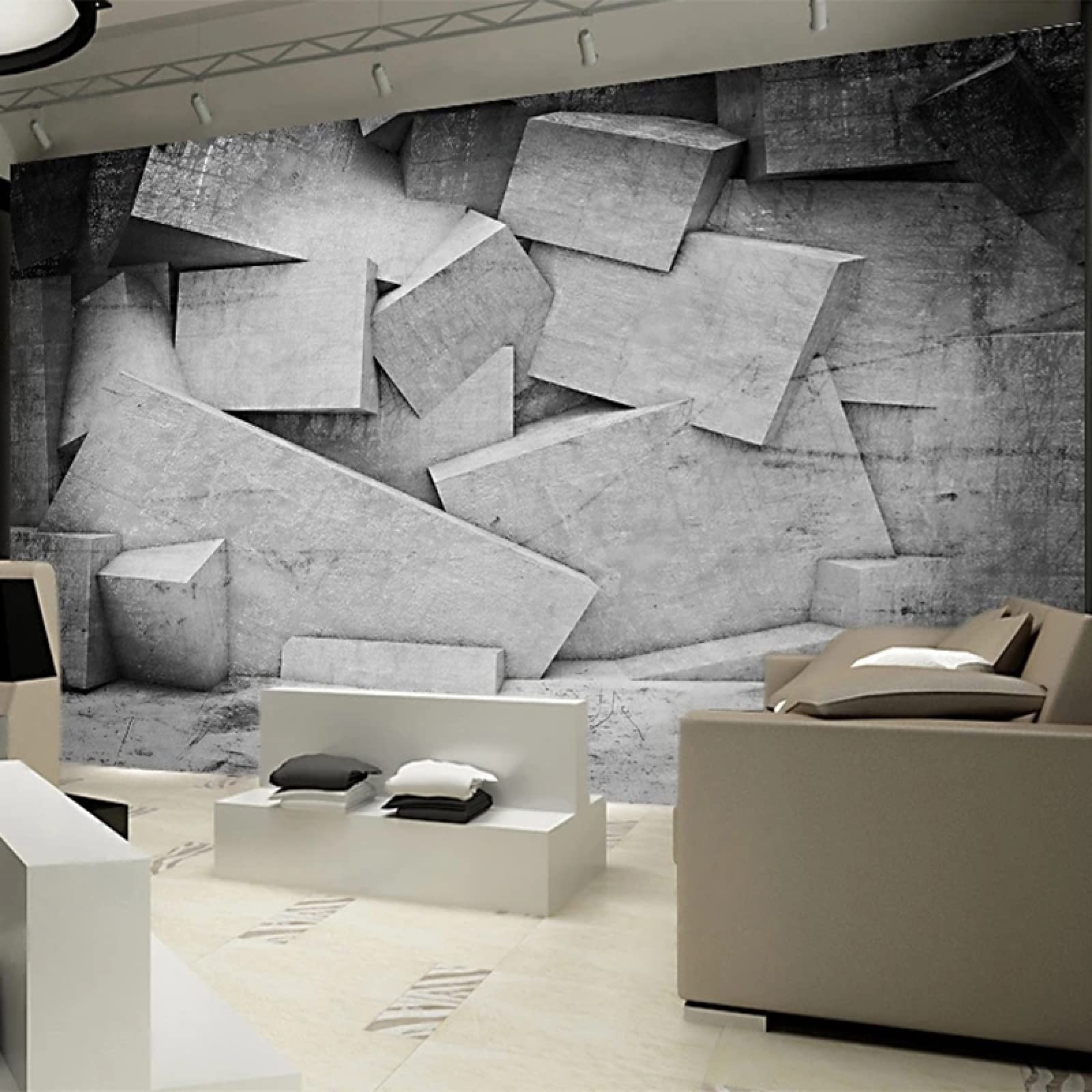 Mural 3D sala de estar papel tapiz moderno abstracto geométrico ladrillo arte pegatina dormitorio decoración del hogar fondo cartel de pared