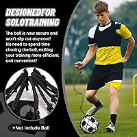 Vista 5 de Soccer Kick Trainer 2 Psc with Return Net - Football Training Equipment for Boys & Girls - Practice Gear Compatible with Size 3 4 5 Balls