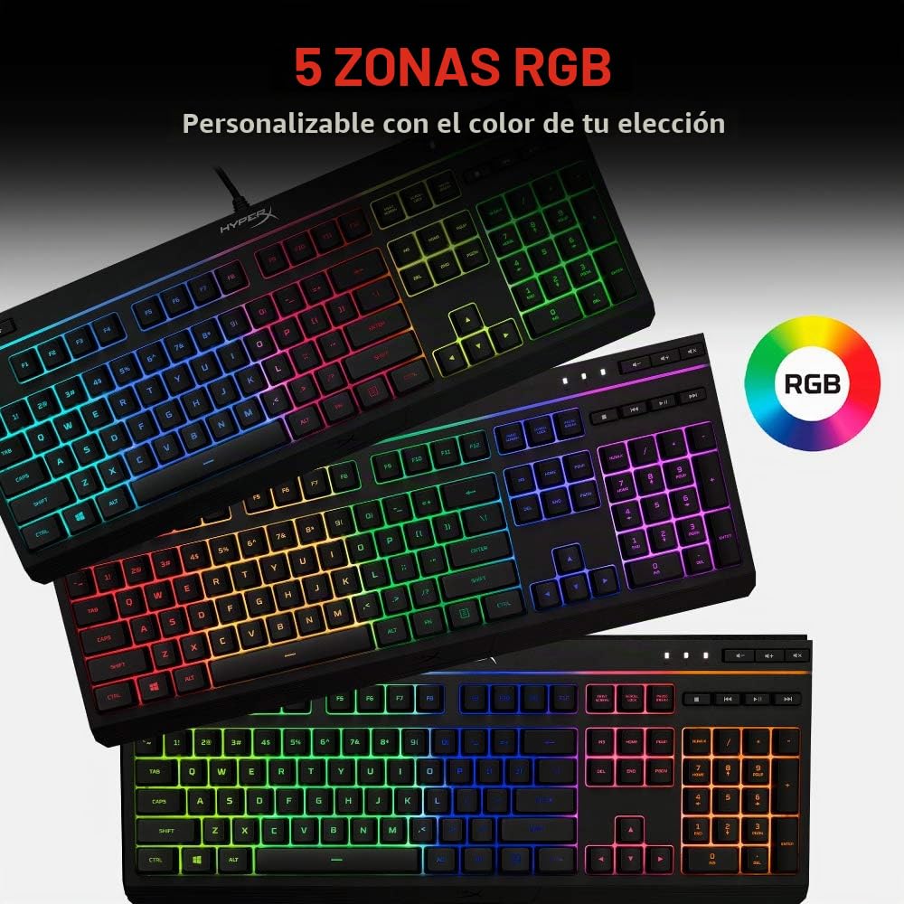 HyperX Alloy Core RGB – Teclado de membrana para Gaming (US layout)
