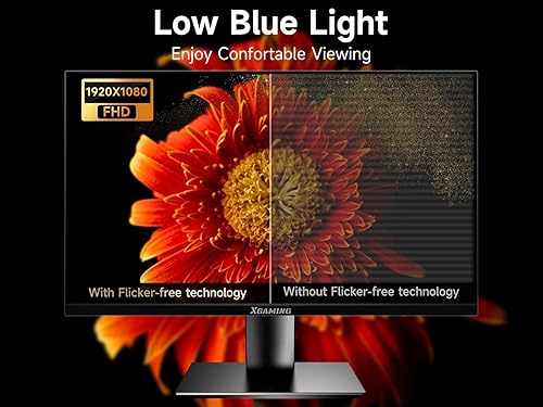 Miniatura 5 de Monitor de juegos FHD de 23.8 pulgadas 100 Hz, monitor de PC IPS HDR, pantalla HDMI, 1080P con atención ocular de poca luz azul, FreeSync integrado,