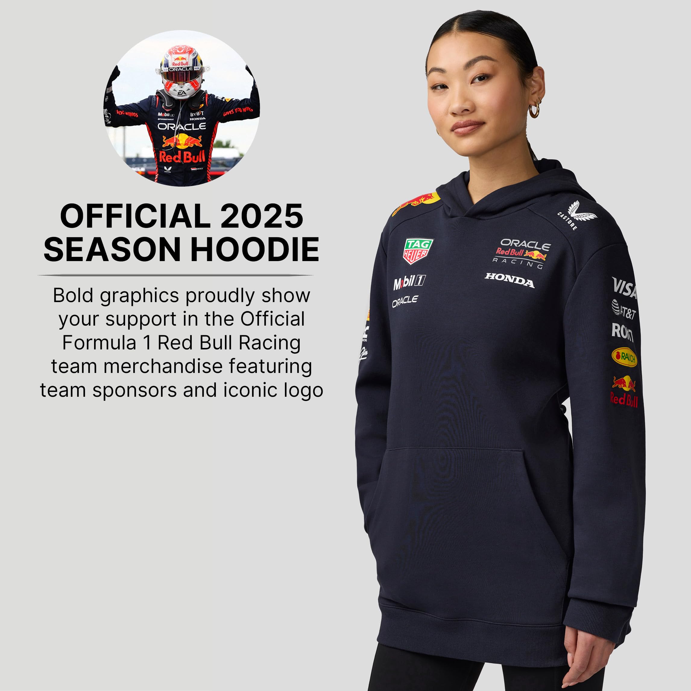 Castore Unisex Red Bull Racing F1 Team Official Hoody Kapuzenpullover (1er Pack)
