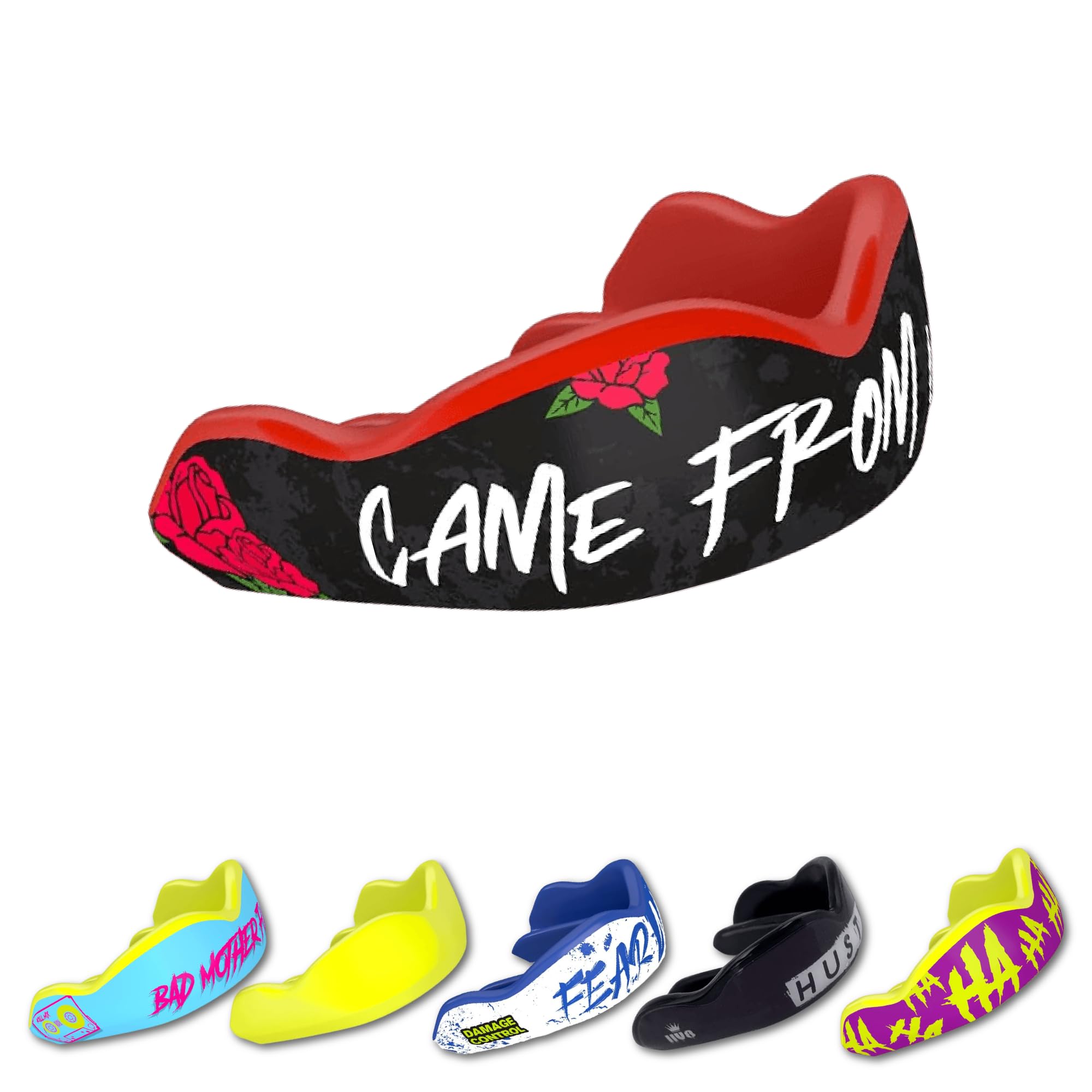 DAMAGE CONTROL High-Impact Mouth Guard – Sport Mouthguard for Boxing, Football, Hockey, Lacrosse & Basketball, Protects Teeth & Jaw, Protective Mouthpiece for Adult & Youth (Adult, Came from Nothing)